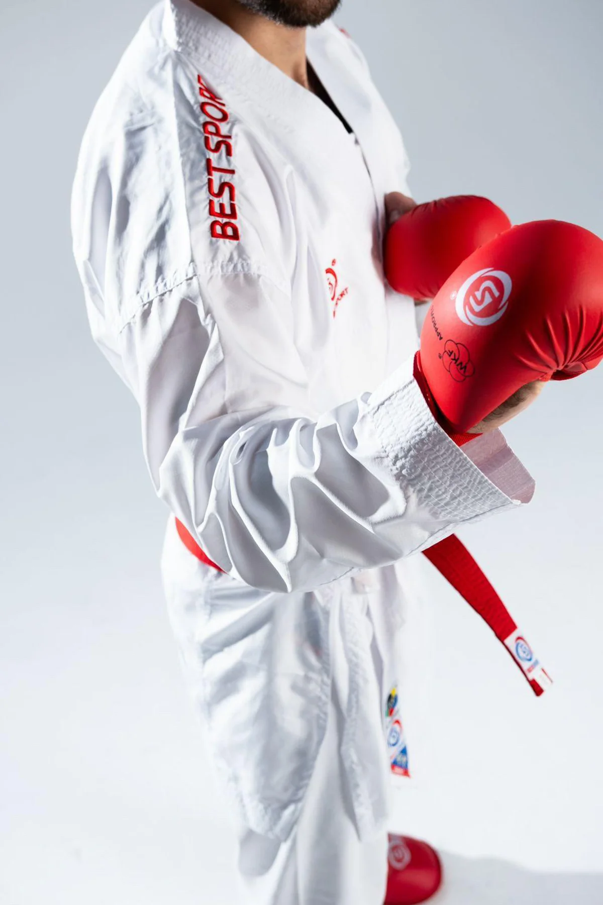 WKF Single velcro Seikenvédő, kesztyű (XS-XL)